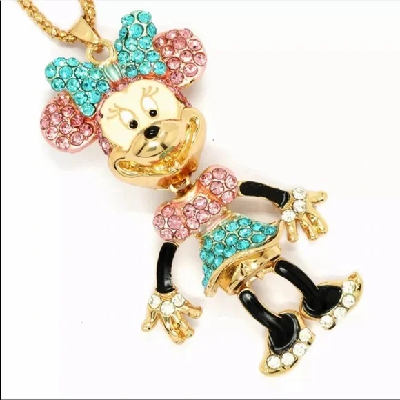 Betsey Johnson Minnie Mouse character Disney necklace - Picture 2 of 2